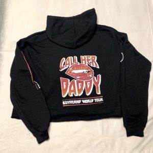 Call Her Daddy boyfriend tour crop hoodie